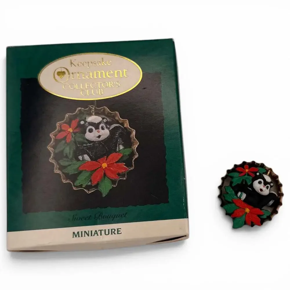 1994 Hallmark Keepsake Ornament Collector Club Sweet Bouquet Miniature Ornament